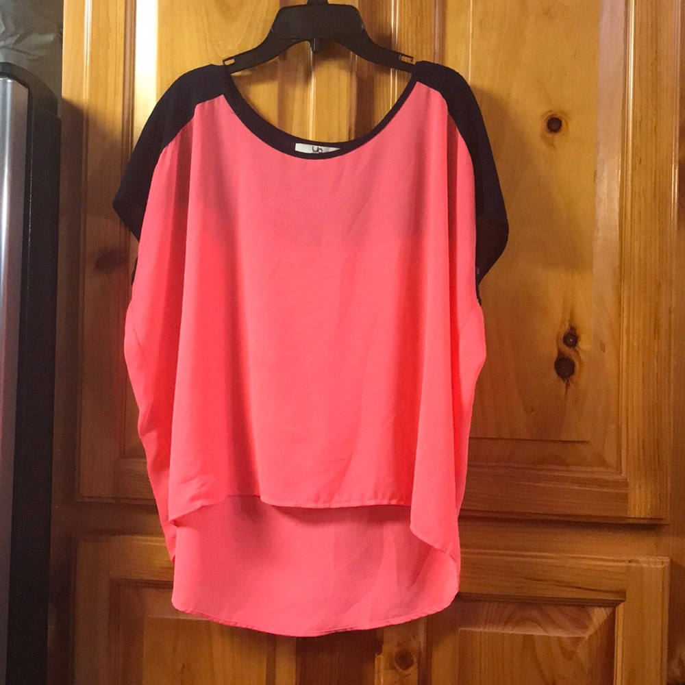Women’s top size L navy and bright orange